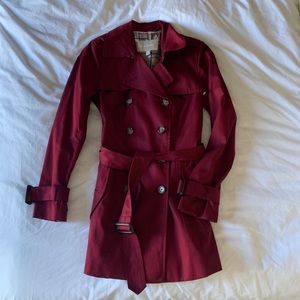 Banana Republic Maroon Trench Coat